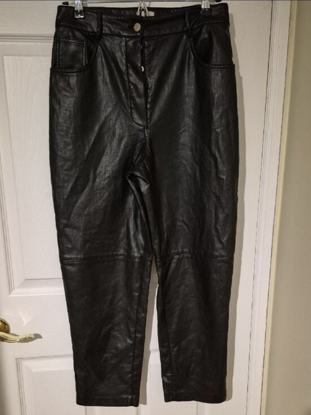 Aritzia Wilfred Oracle Faux Leather Balloon Leg Pants Black Size 10